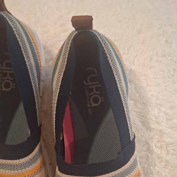 Ryka Blue and Yellow Sneakers Comfortable Slip-On Design - Picture 2 of 6